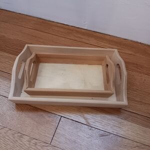 Wooden Tray Set